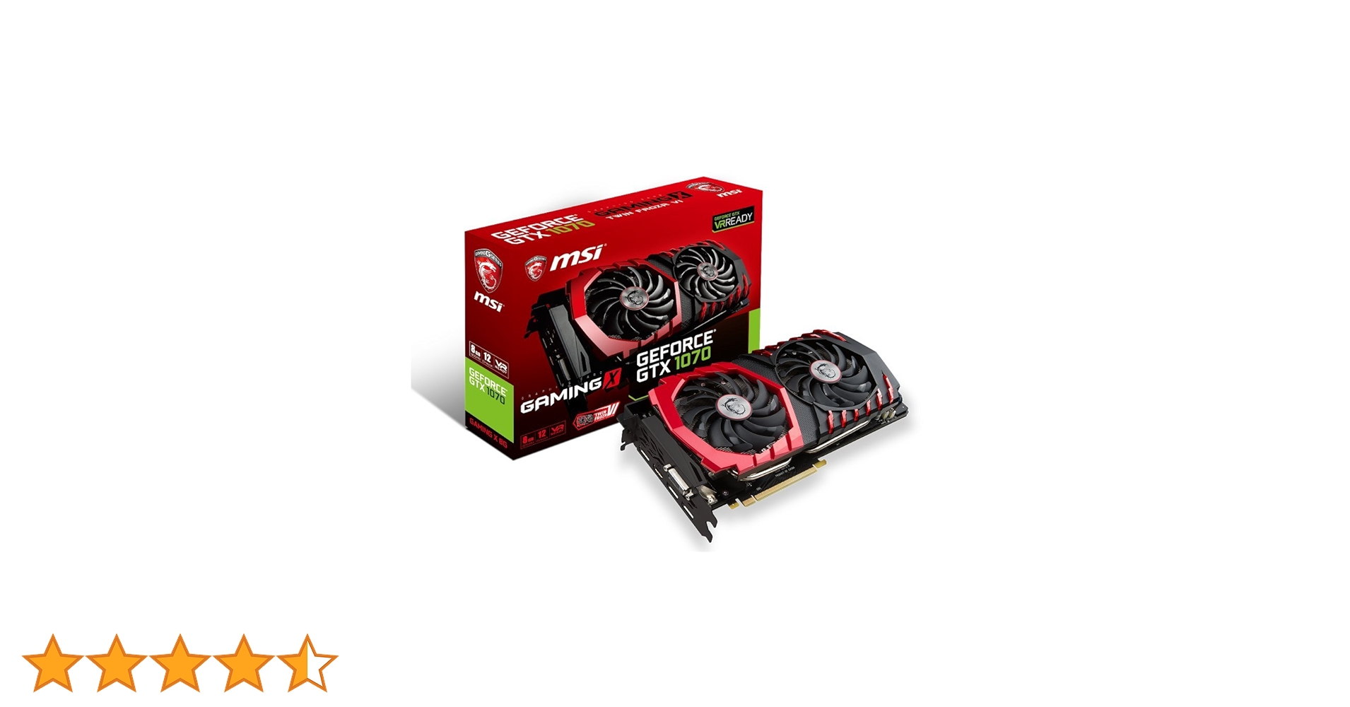 MSI GeForce GTX 1070 GAMING X 8G 動作良好 MSI GeForce GTX 1070 GAMING X 8G Graphics GTX 1070 GAMING X 8G